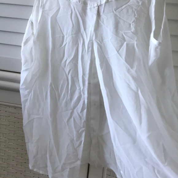 Six Degrees Sleeveless Button Down White Medium - Picture 6 of 6